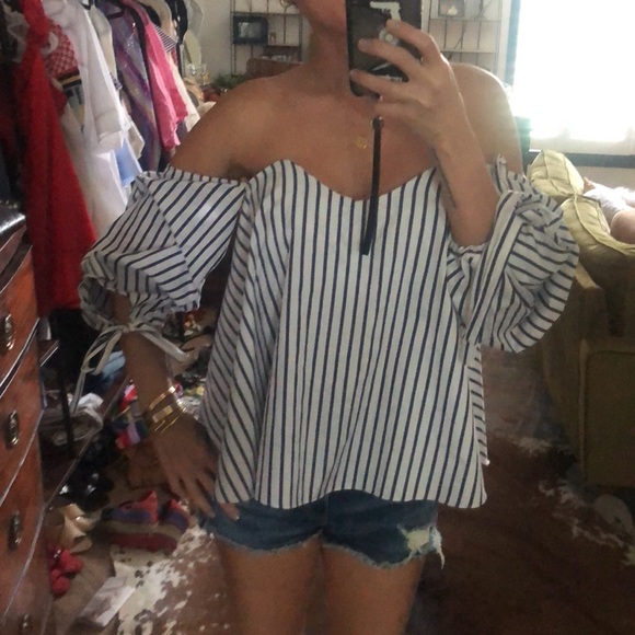 Caroline constas striped Gabriella top - Picture 3 of 5